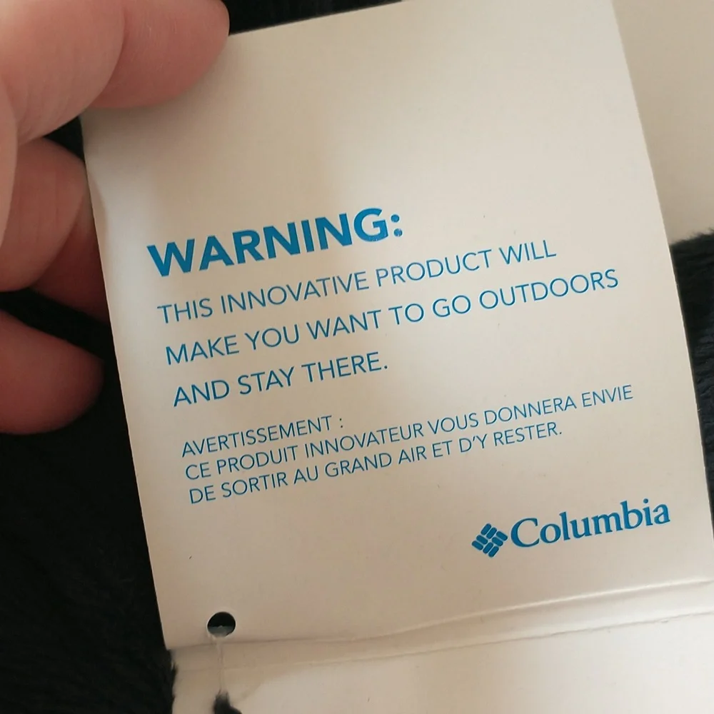 NWT Columbia Hat And Mitten Set, Black And Gray, Toddler Size‎ One Fits All